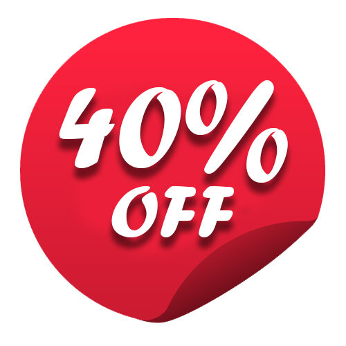 Знак Скидка 40%