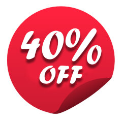 Знак Скидка 40%