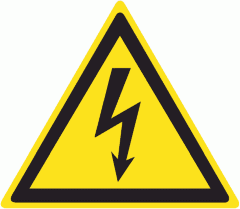 Знак W08 Опасность поражения электрическим током