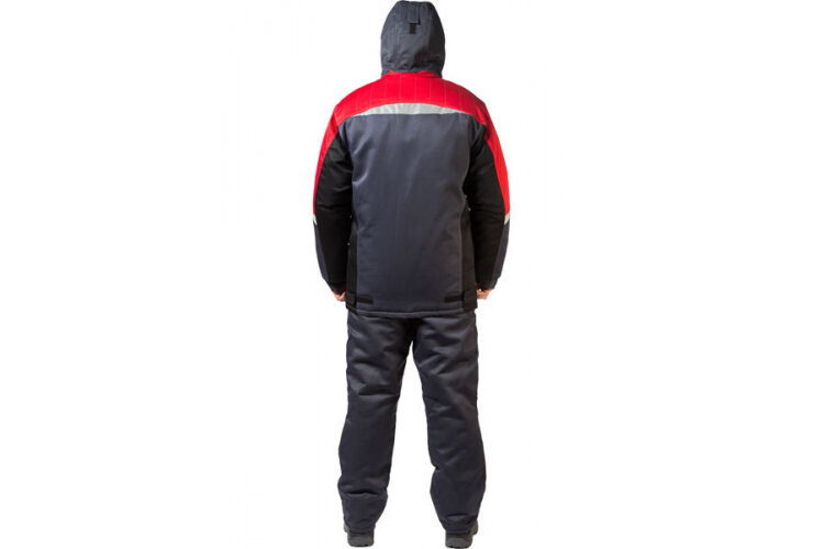 Куртка утеплённая арт. 7830 серо-красная