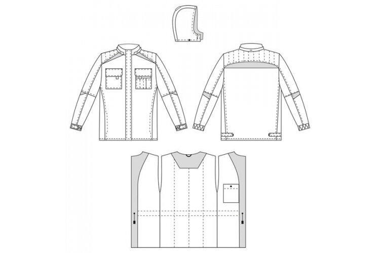 Куртка утеплённая арт. 7830 серо-красная