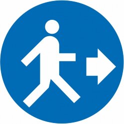 Знак M43 Проход справа