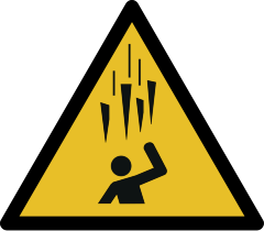 Знак W039 Предупреждение. Падающий лед