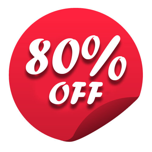 Знак Скидка 80%