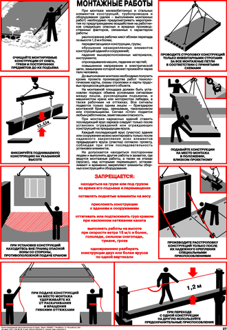 Плакат Монтажные работы, 1 штука