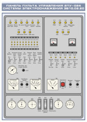 Плакат: Панель пульта управления 2ПУ-024 системы электроснабжения ЭВ10.02.20