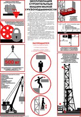 Плакат Эксплуатация строительных машин малой грузоподъемности, 1 штука