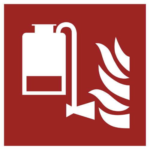 Знак F010 Переносное устройство пенного пожаротушения