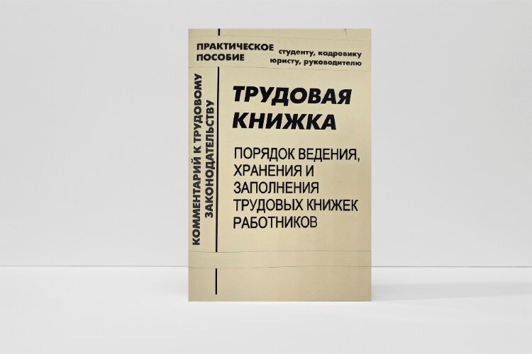 Трудовая книжка. Практическое пособие по порядку ведения, хранения и заполнения. (дата выпуска  2018 г.)