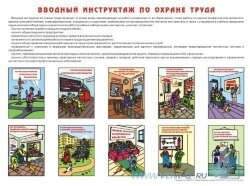 Плакат: Вводный инструктаж по охране труда, 1 штука