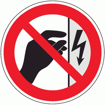 Знак P09 Запрещается прикасаться. Корпус под напряжением