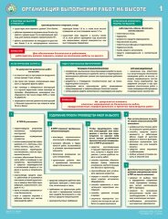 Комплект плакатов "Организация выполнения работ на высоте" А2, 3 листа