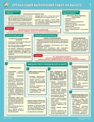 Комплект плакатов "Организация выполнения работ на высоте" А2, 3 листа
