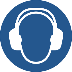 Знак M003 Защитить органы слуха