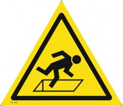 Знак W44 Осторожно. Возможно падение в люк
