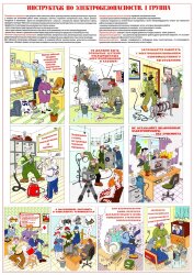 Комплект плакатов "Обязательные инструктажи (вводный, противопожарный, на 1 группу)" А2, 3 листа