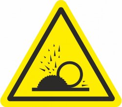 Знак W45 Осторожно. Металлическая стружка