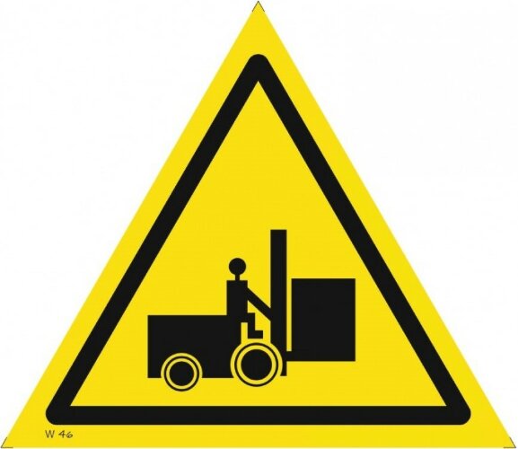 Знак W46 Осторожно. Идут погрузочно-разгрузочные работы
