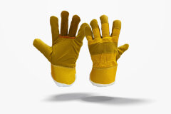 Краги рабочие спилковые комбинированные утепленные (синтепон)