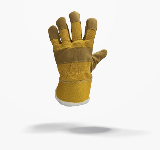 Краги рабочие спилковые комбинированные утепленные (синтепон)