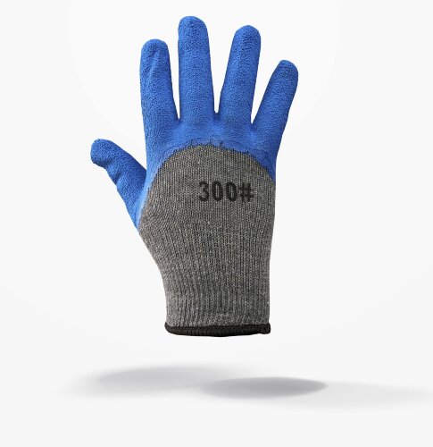 Перчатки рабочие х/б с рифленым латексным покрытием Люкс