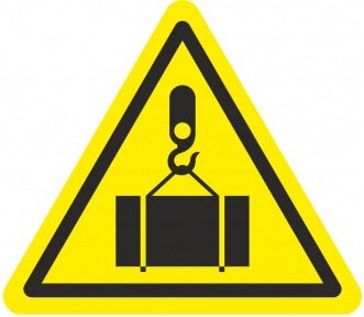 Знак W48 Осторожно, работает кран!