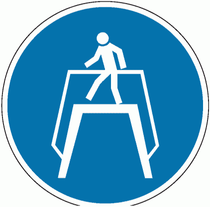 Знак M12 Переходить по надземному переходу