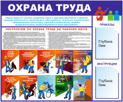 Стенд Уголок Охраны труда 2 кармана