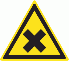 Знак W18 Осторожно. Вредные для здоровья аллергические (раздражающие) вещества