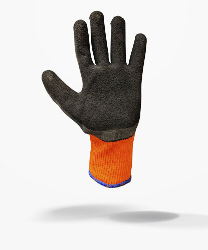 Перчатки оранжевые рабочие LF41 (полиэстер + латекс)