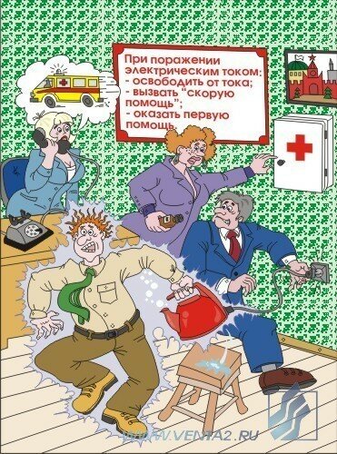 Комплект плакатов: Основы электробезопасности, 8 штук