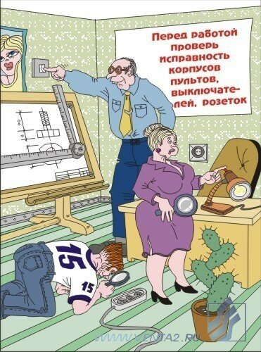 Комплект плакатов: Основы электробезопасности, 8 штук