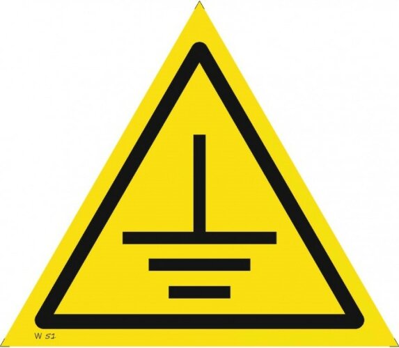 Знак W51 Осторожно. Заземление