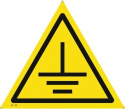 Знак W51 Осторожно. Заземление