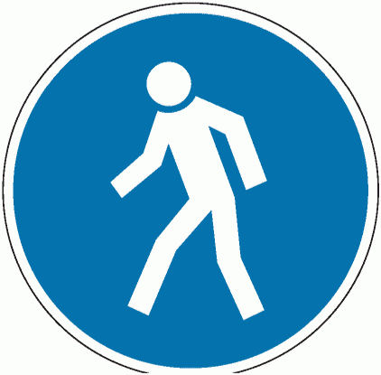 Знак M10 Проход здесь