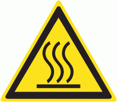 Знак W26 Осторожно. Горячая поверхность