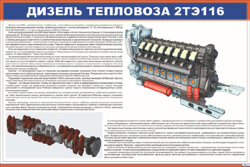 Плакат: Дизель тепловоза 2ТЭ116