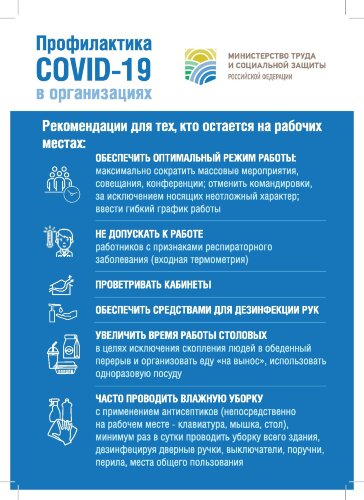Плакат Профилактика COVID-19 в организациях 