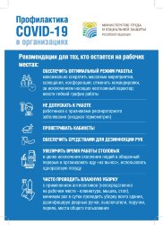 Плакат Профилактика COVID-19 в организациях