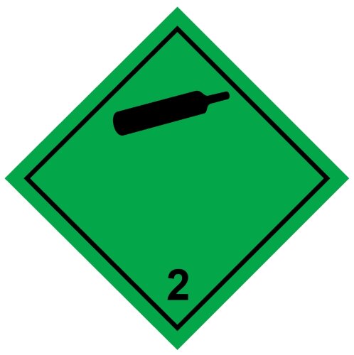 Знак Невоспламеняющиеся нетоксичные газы класс 2.2