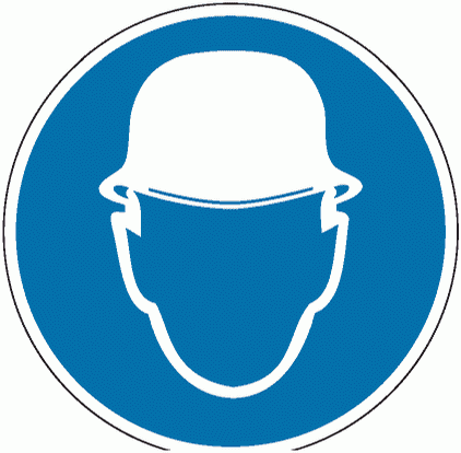 Знак M02 Работать в защитной каске (шлеме)