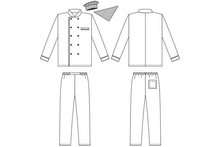 Костюм повара модель 53-Т белый