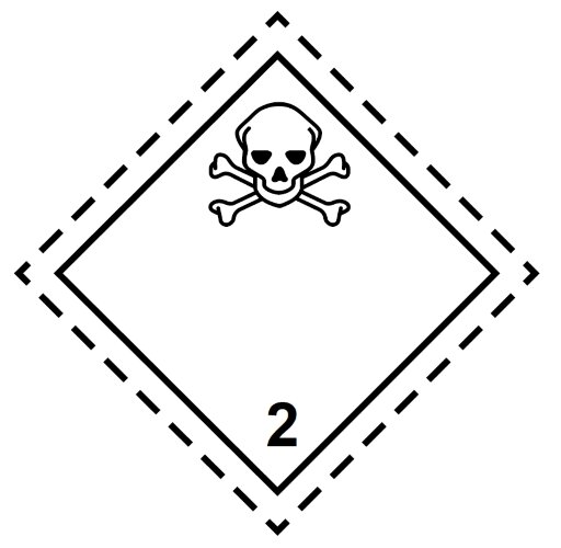 Знак Токсичные газы класс 2.3