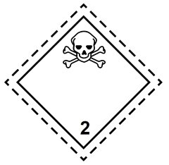Знак Токсичные газы класс 2.3