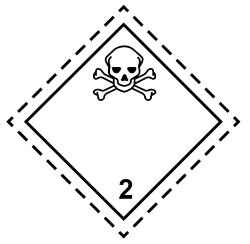 Знак Токсичные газы класс 2.3