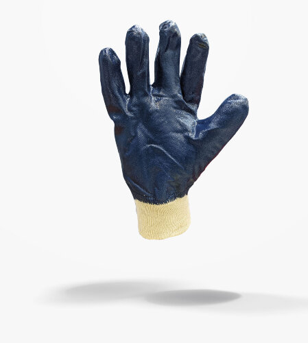 Перчатки рабочие МБС нитриловые манжет резинка полное покрытие