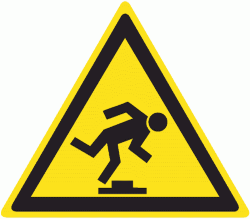 Знак W14 Осторожно. Малозаметное препятствие