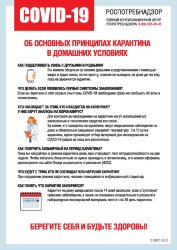 Плакат Об основных принципах карантина в домашних условиях, 2 листа