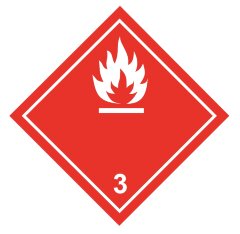 Знак Легковоспламеняющиеся жидкости класс 3