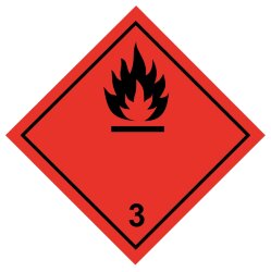 Знак Легковоспламеняющиеся жидкости класс 3